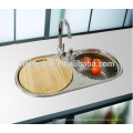 AustraliaTopmounted Round Double bowl Stainless Steel SUS 304 kitchen corner sink